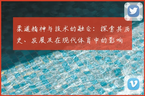 柔道精神与技术的融合:探索其历史、发展及在现代体育中的影响
