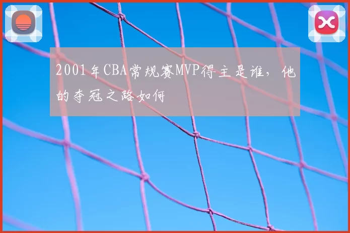 2001年CBA常规赛MVP得主是谁,他的夺冠之路如何